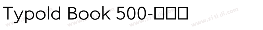 Typold Book 500字体转换